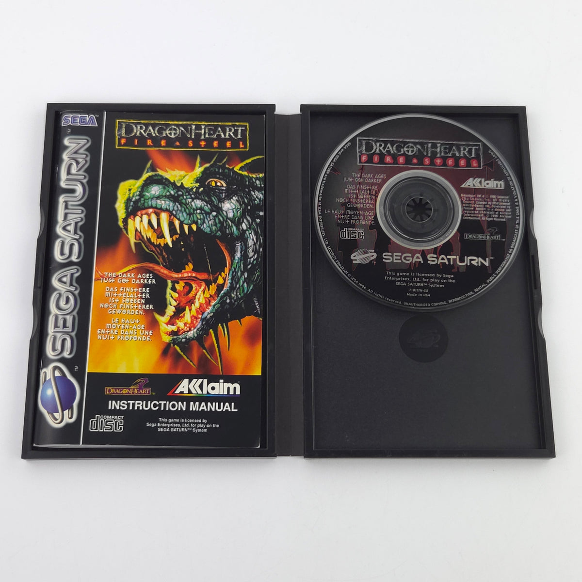 Sega Saturn Spiel Dragon Heart Fire Steel OVP PAL EUR
