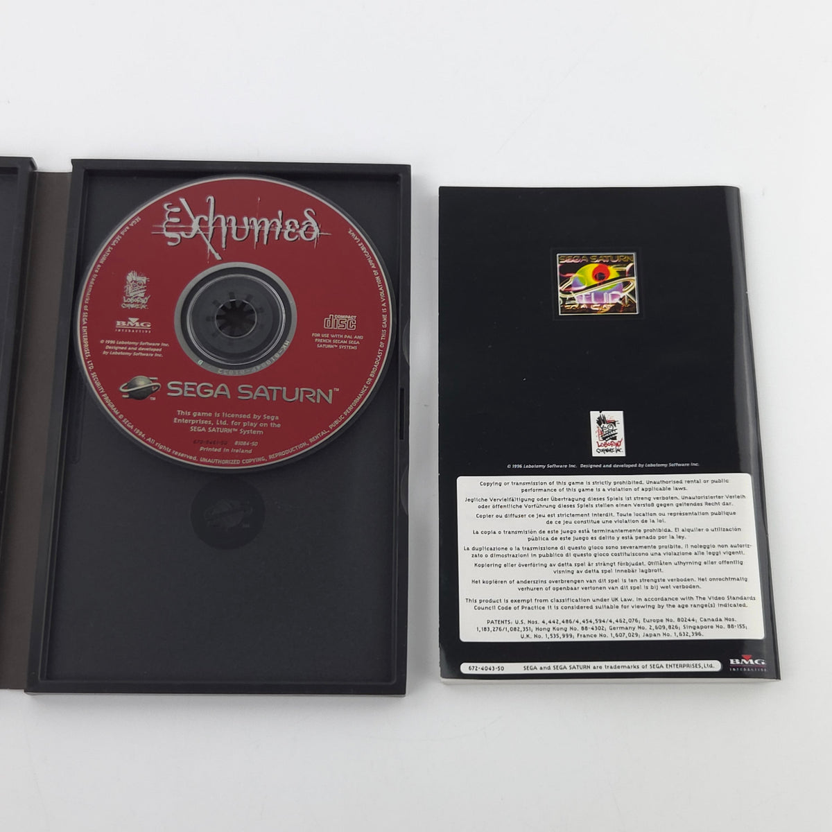 Sega Saturn Spiel Exhumed OVP PAL EUR USK18 CD-Rom