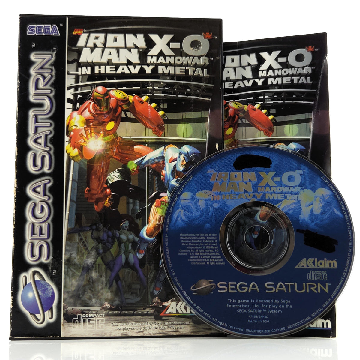 Sega Saturn Spiel – Iron Man X-0 Manowar Heavy Metal PAL OVP
