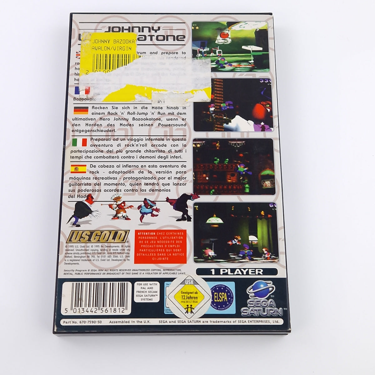 Sega Saturn Spiel – Johnny Bazookatone OVP PAL