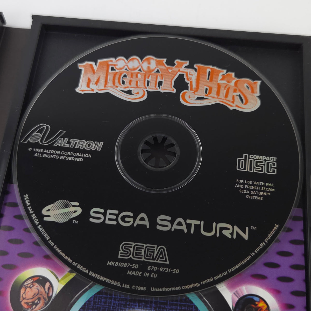 Sega Saturn Spiel Mighty Hits OVP PAL CD ROM EUR