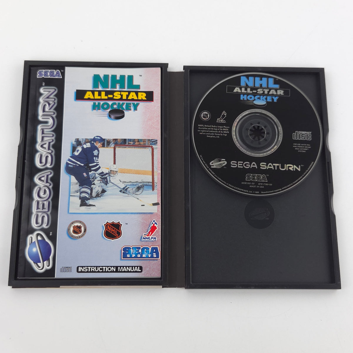 Sega Saturn Spiel NHL All-Star Hockey OVP PAL EUR CD