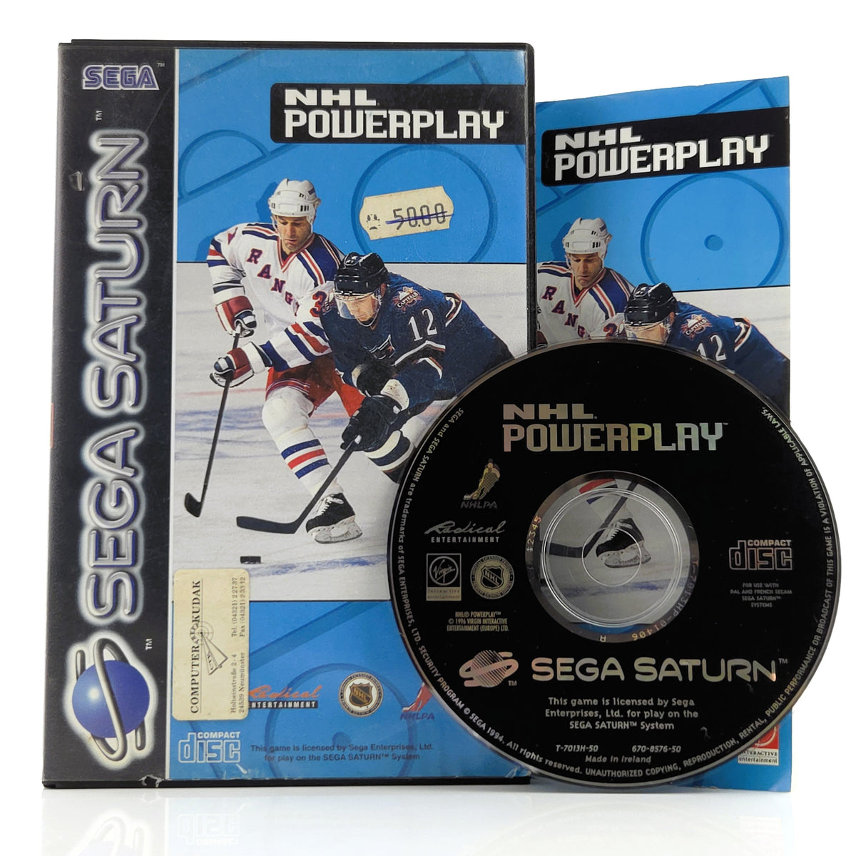 Sega Saturn Spiel – NHL Powerplay OVP PAL CIB