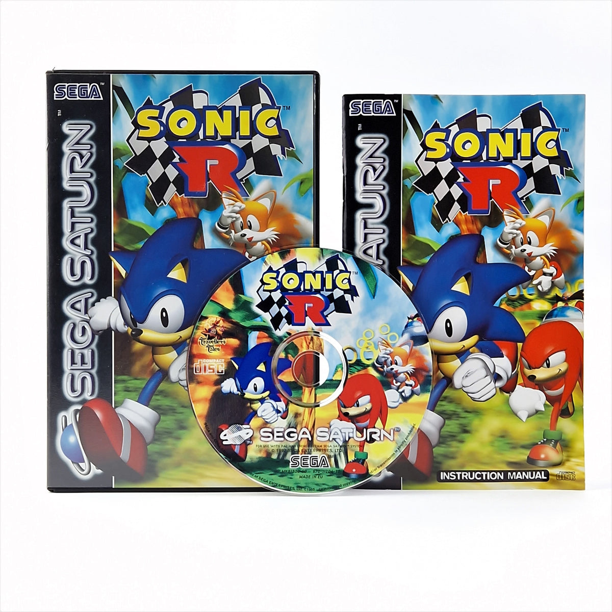 Sega Saturn Spiel: Sonic R - OVP Anleitung CD | Sonic The Hedgehog PAL Game