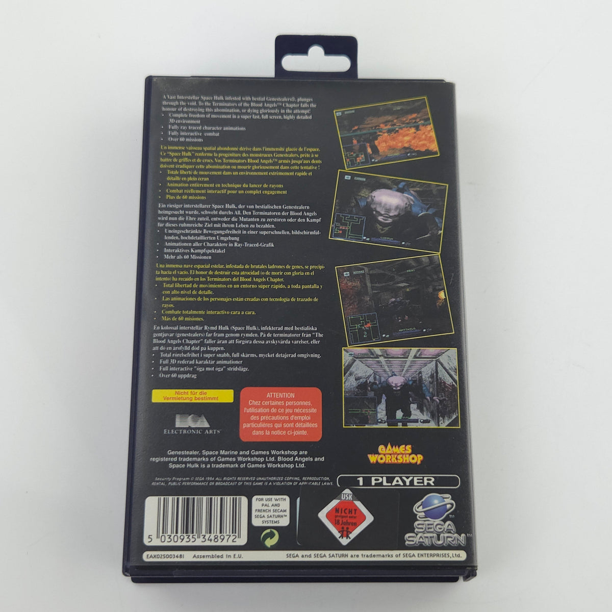 Sega Saturn Spiel Space Hulk Vengeance Blood Angels PAL