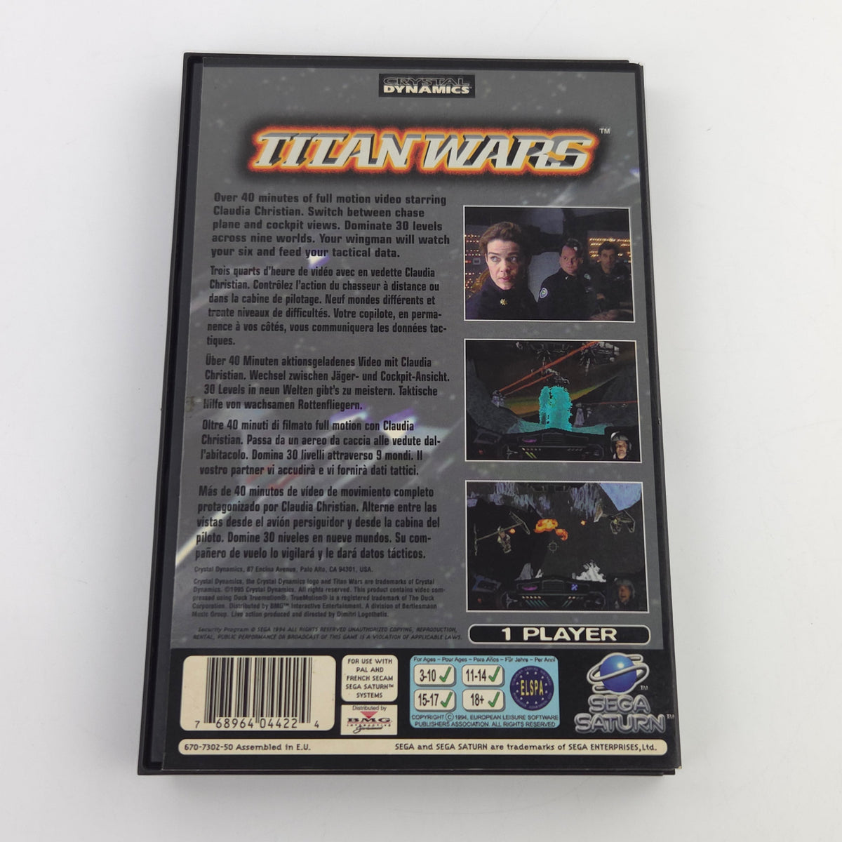 Sega Saturn Spiel Titan Wars OVP PAL Crystal Dynamics