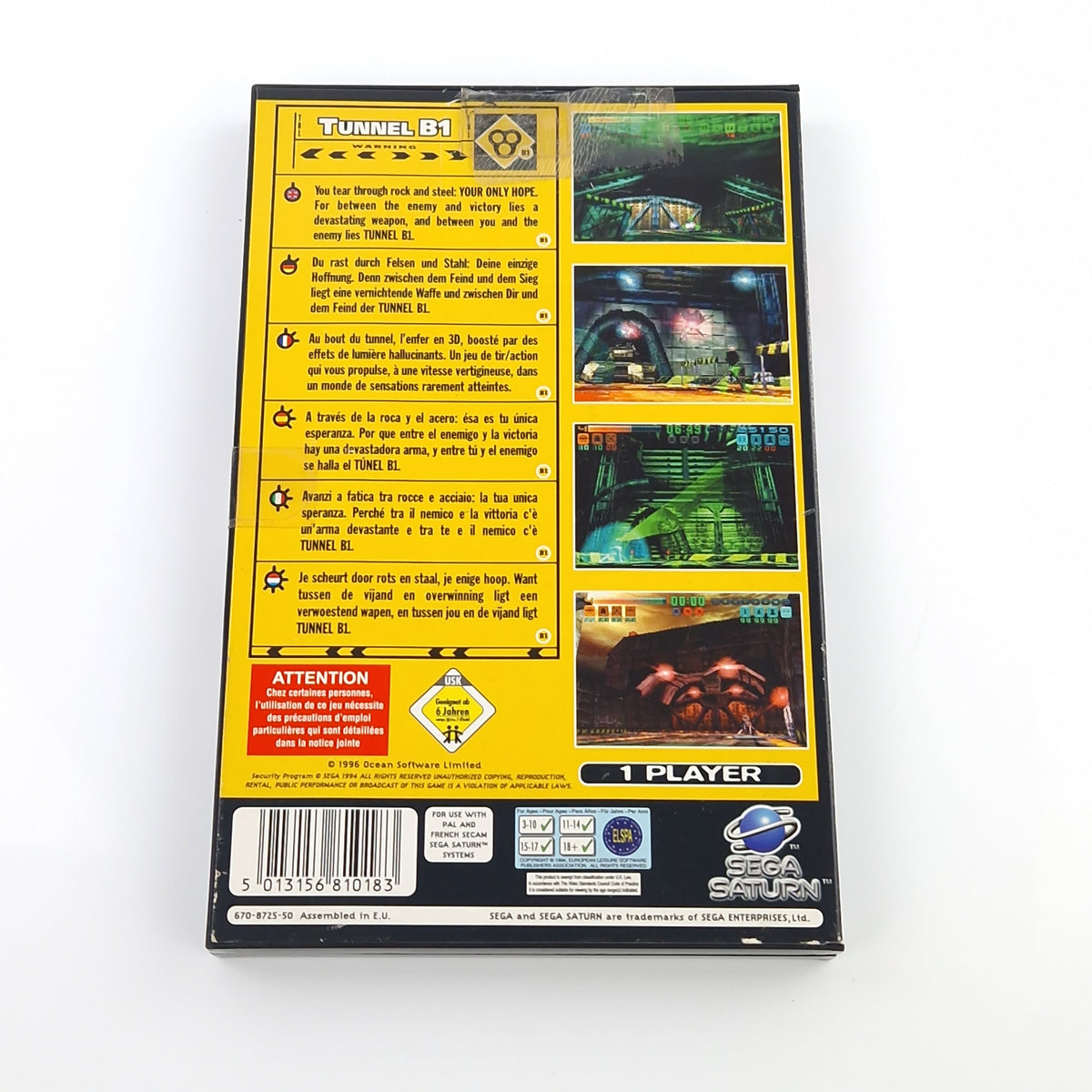 Sega Saturn Spiel – Tunnel B1 OVP PAL Ocean