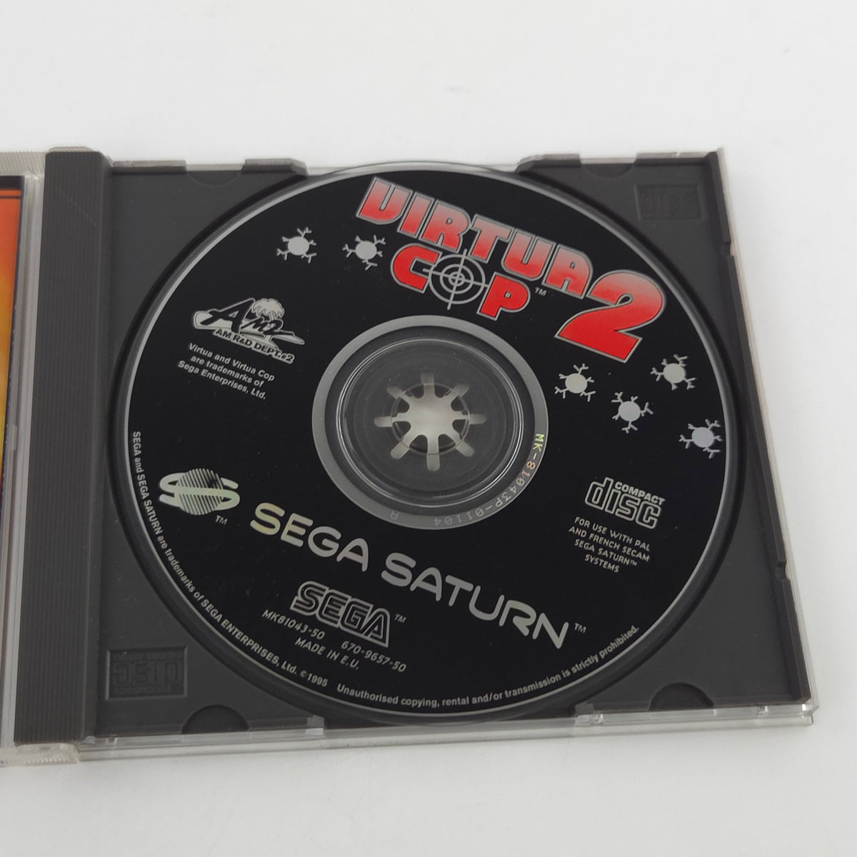 Sega Saturn Spiel Virtua Cop 2 CD Anleitung PAL EUR USK18