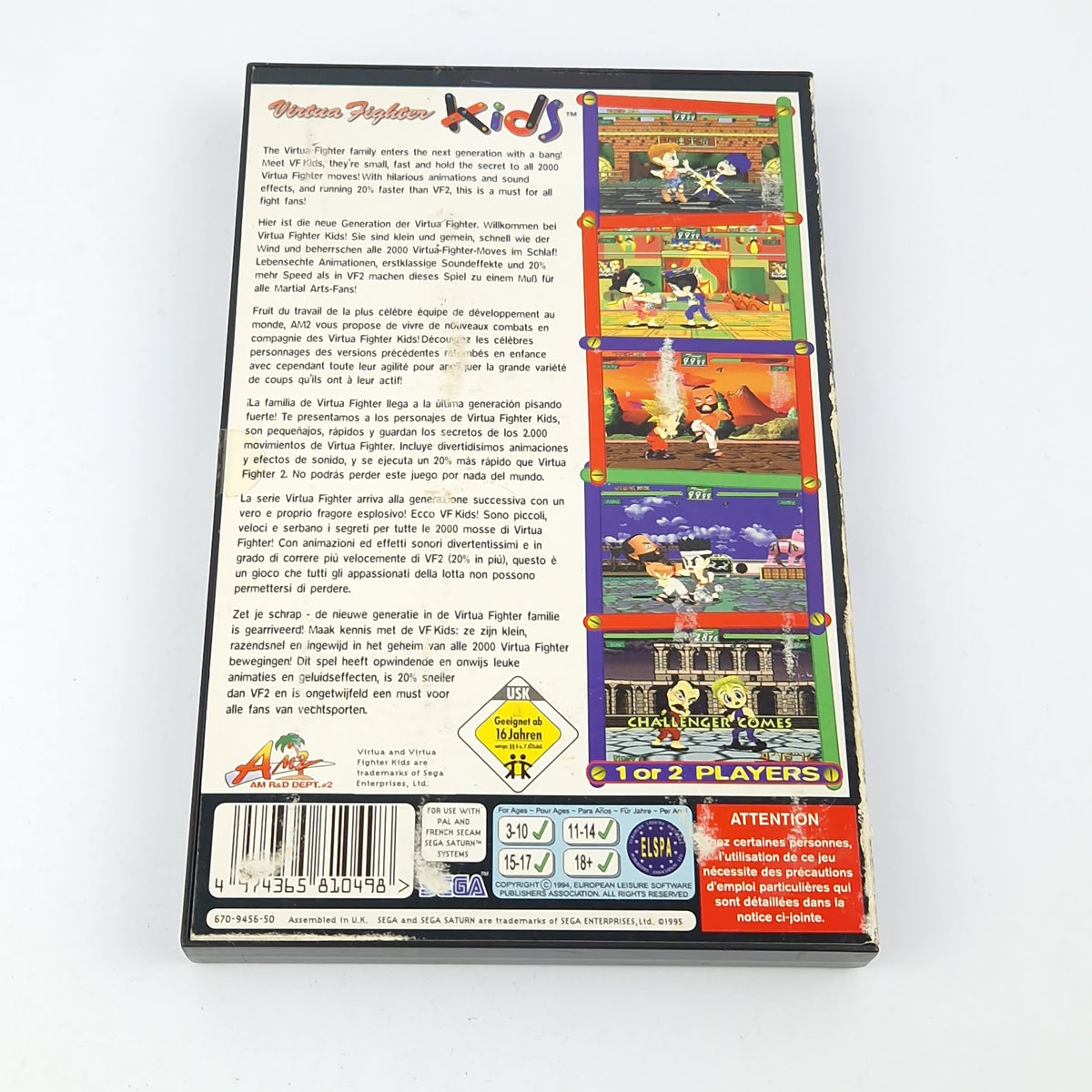 Sega Saturn Spiel – Virtua Fighter Kids OVP PAL
