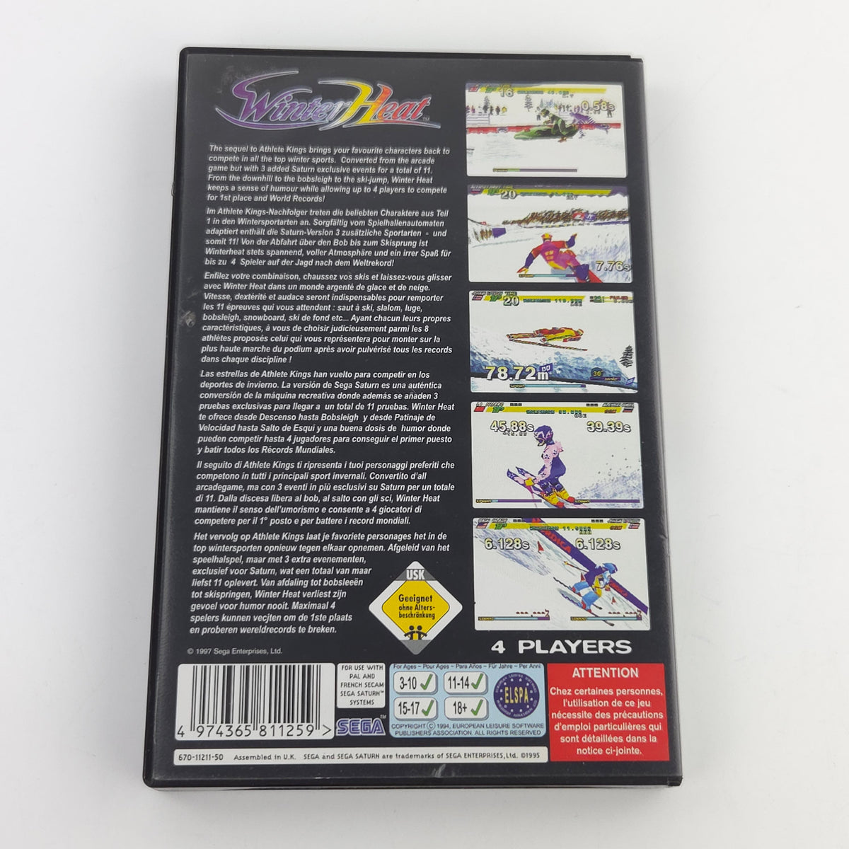 Sega Saturn Spiel Winter Heat Sega Sports OVP PAL EUR