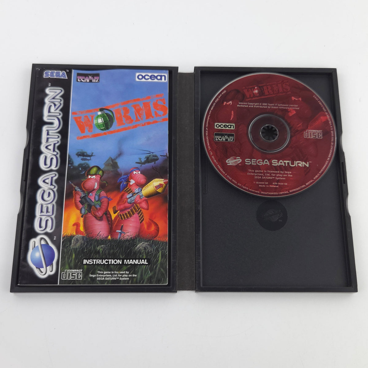 Sega Saturn Spiel Worms OVP Anleitung PAL EUR Ocean