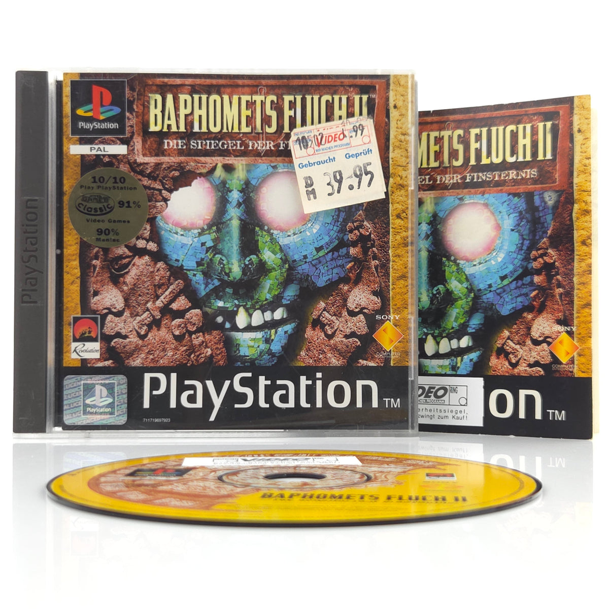 Playstation Spiel Baphomets Fluch II Die Spiegel PS1 OVP