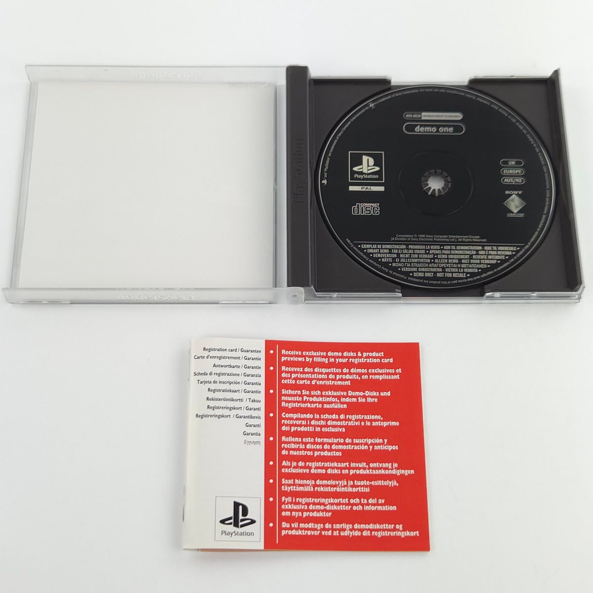 Playstation 1 Spiel Demo ONE PSX OVP PAL EUR Neuwertig