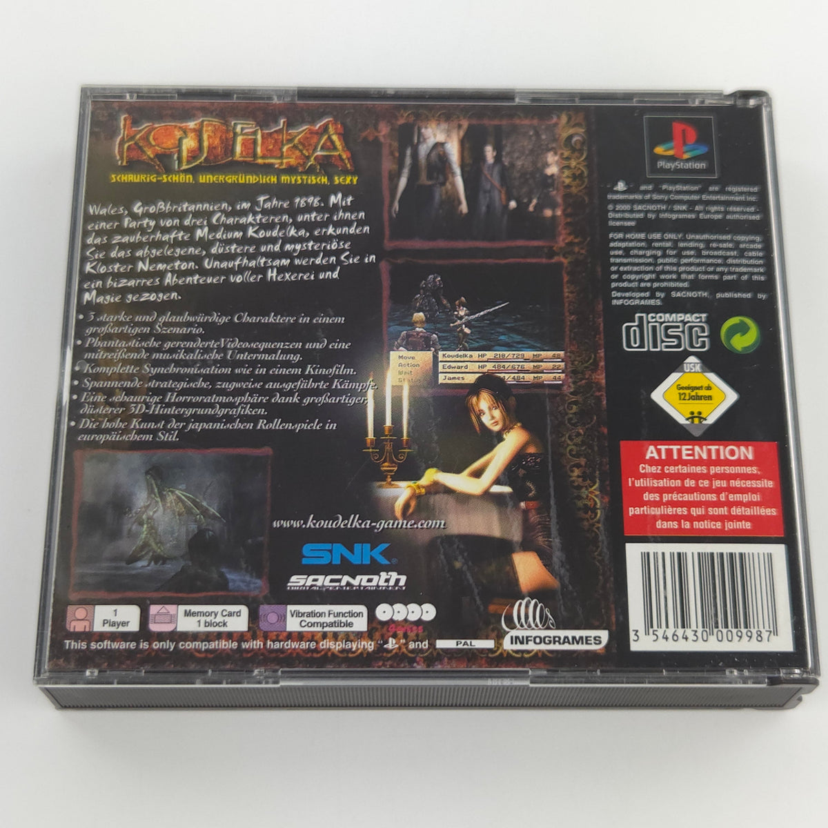 Playstation 1 Spiel Koudelka PAL OVP
