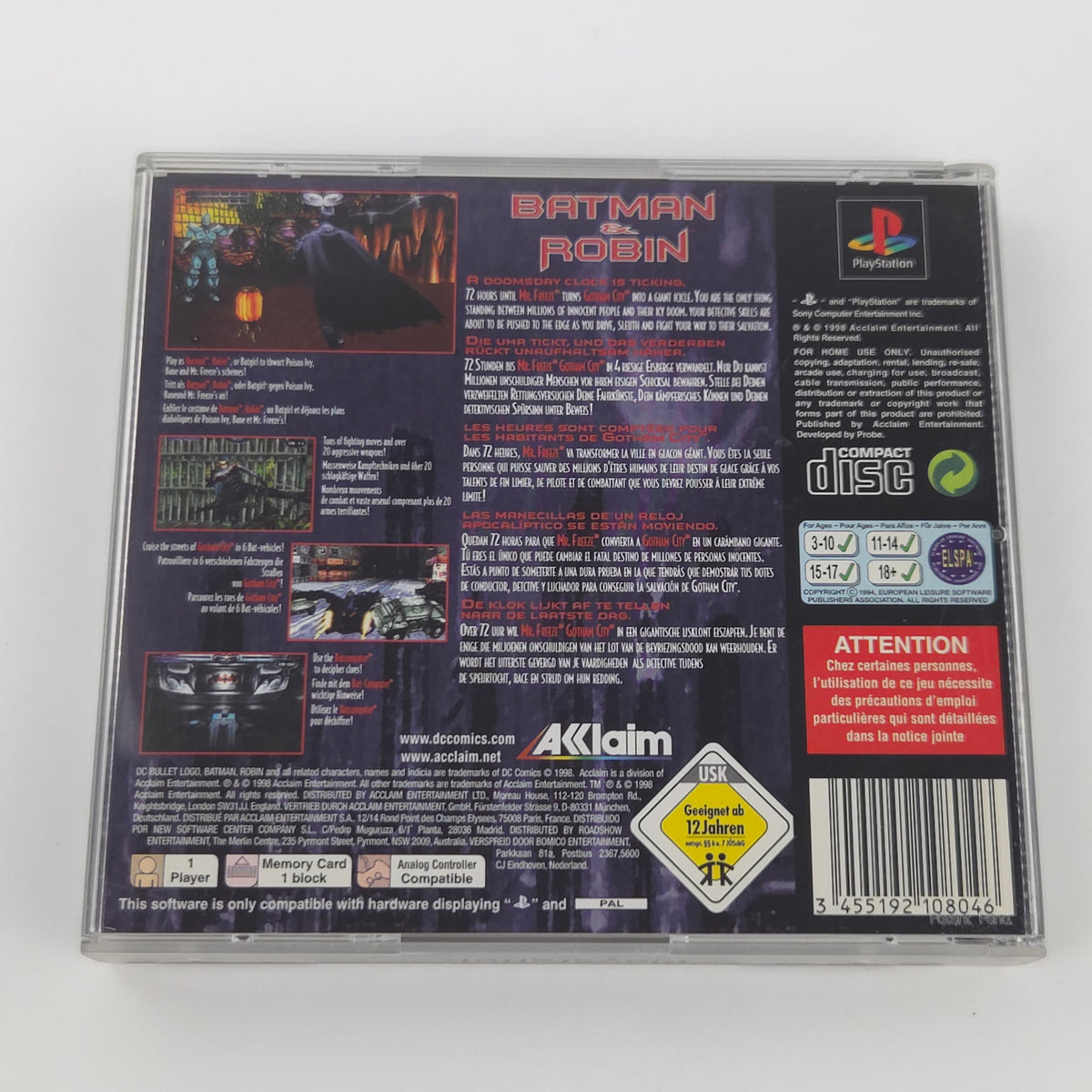 PlayStation 1 Spiel Batman und Robin OVP PAL