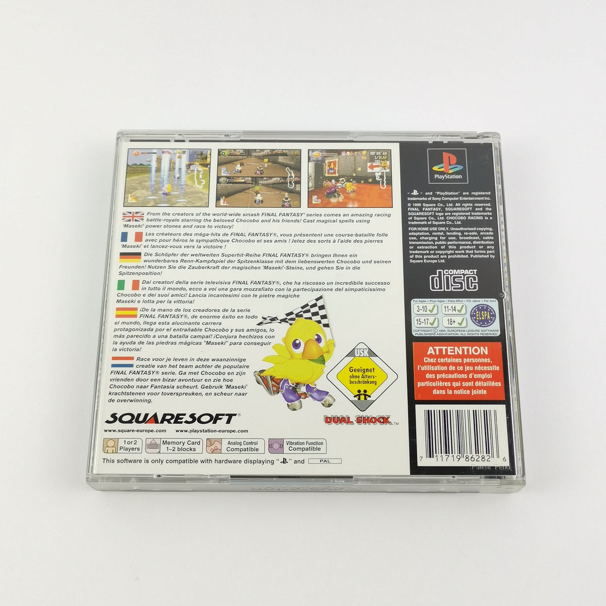 Playstation 1 Spiel – Chocobo Racing OVP PAL PS1