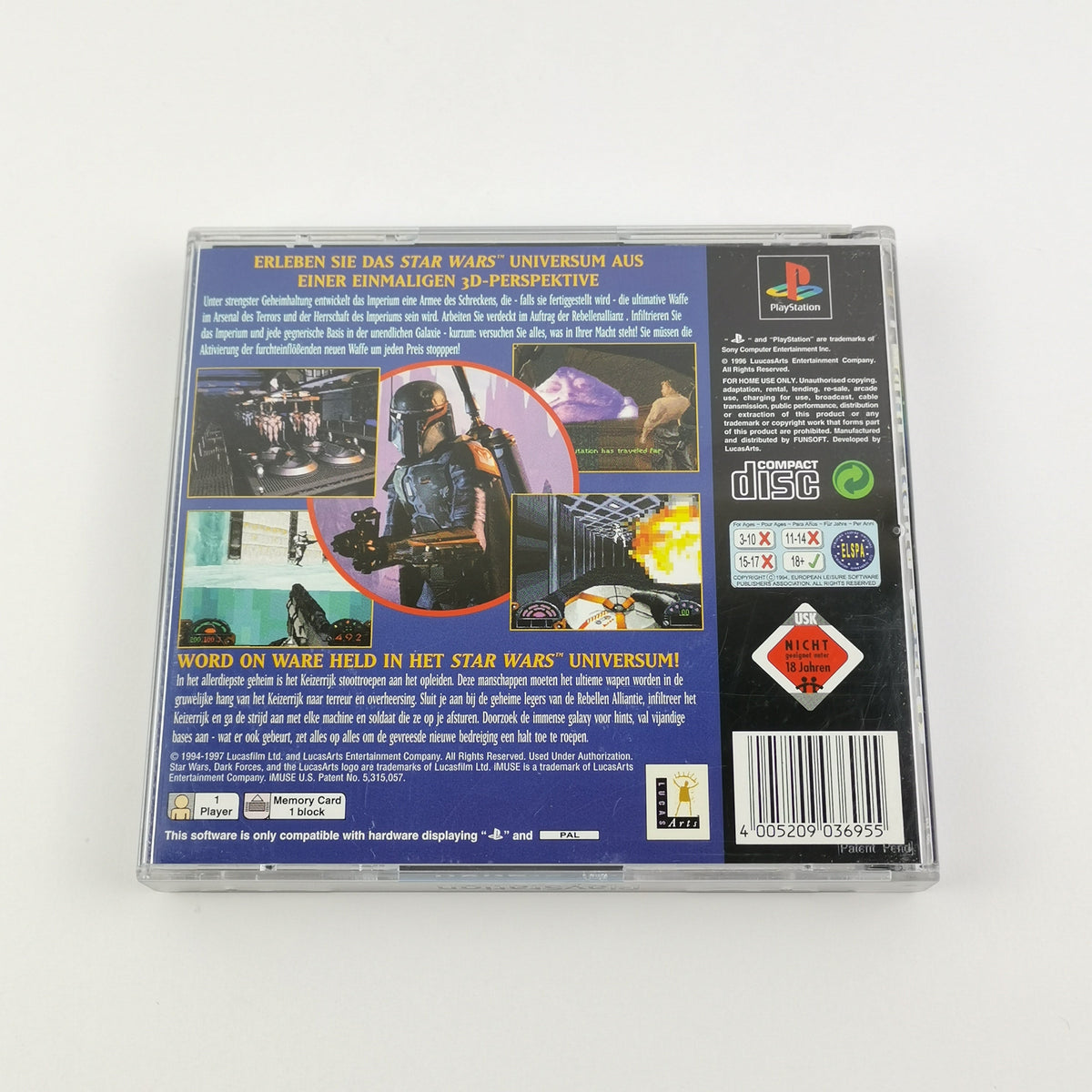 Playstation 1 Spiel – Star Wars Dark Forces OVP PAL