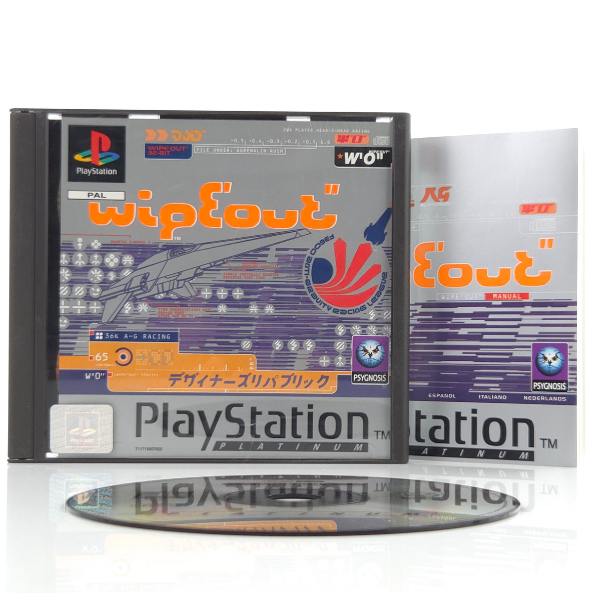 Sony PlayStation 1 Spiel Wipeout PS1 Platinum OVP PAL