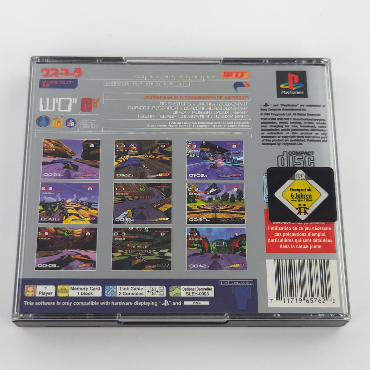 Sony PlayStation 1 Spiel Wipeout PS1 Platinum OVP PAL