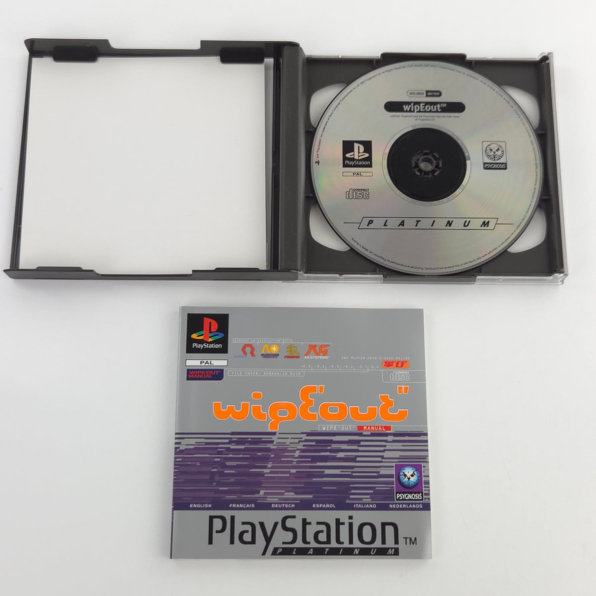 Sony PlayStation 1 Spiel Wipeout PS1 Platinum OVP PAL