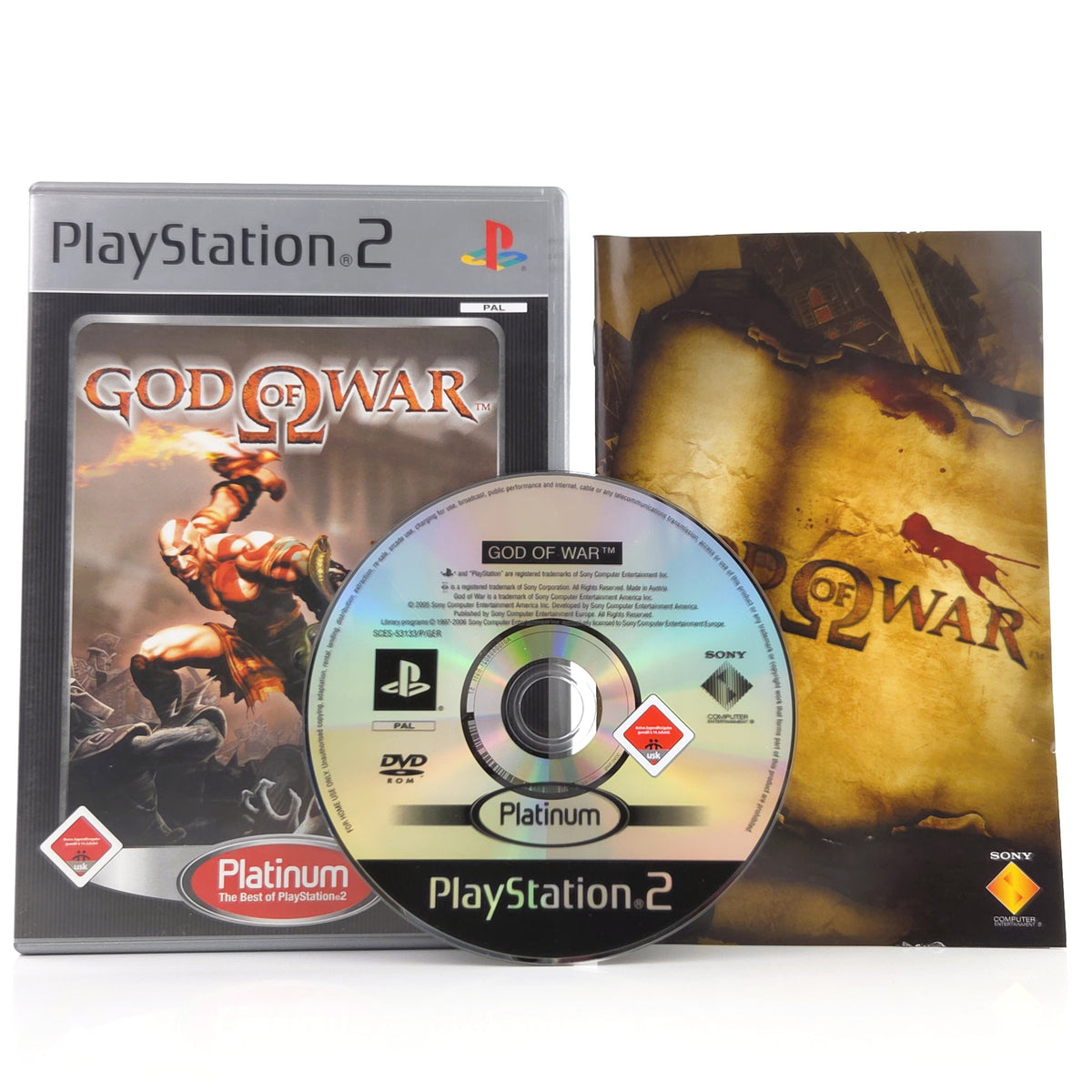 Playstation 2 Spiel God of War Platinum OVP PAL DE USK18