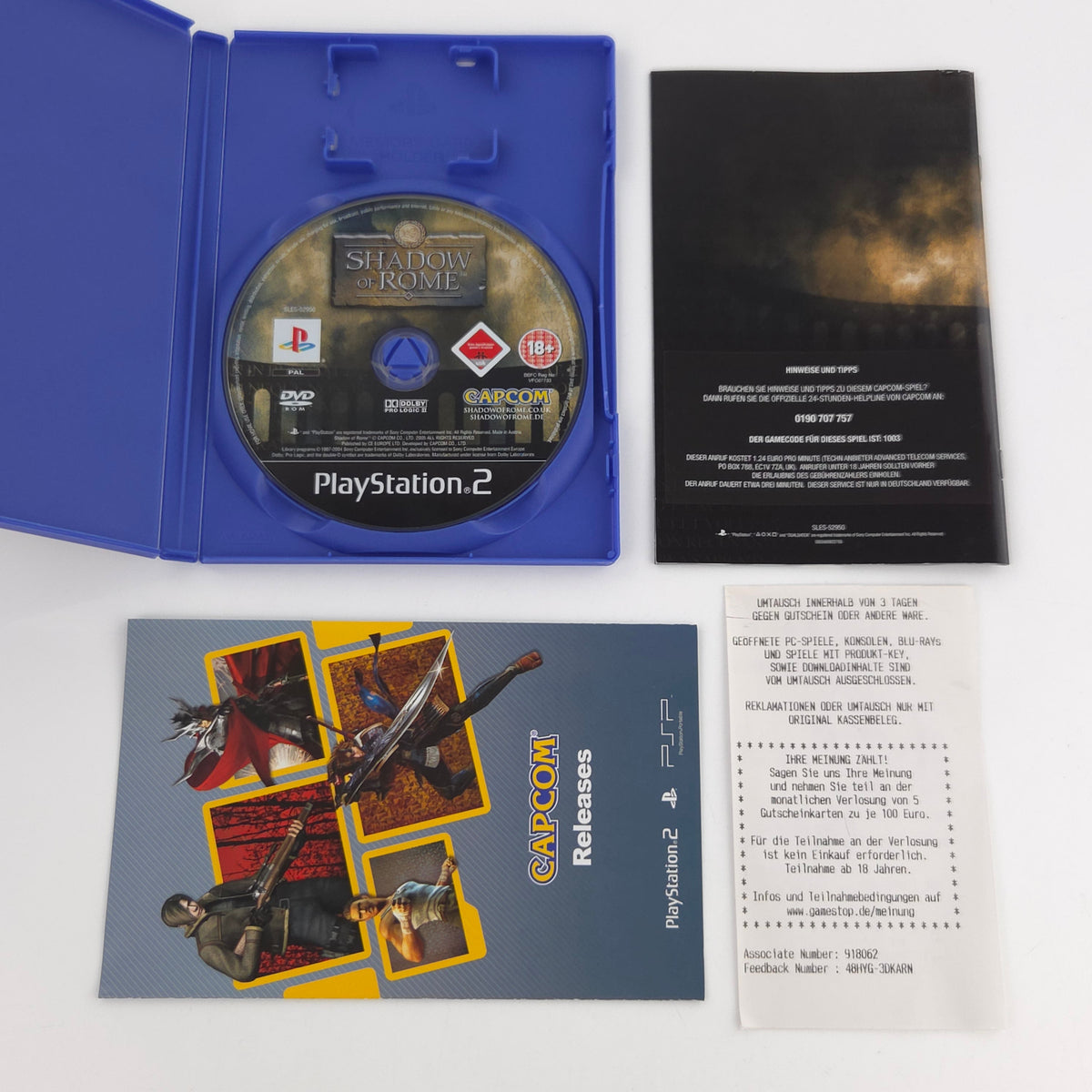 Playstation 2 Spiel Shadow of Rome Capcom PS2 OVP PAL DE