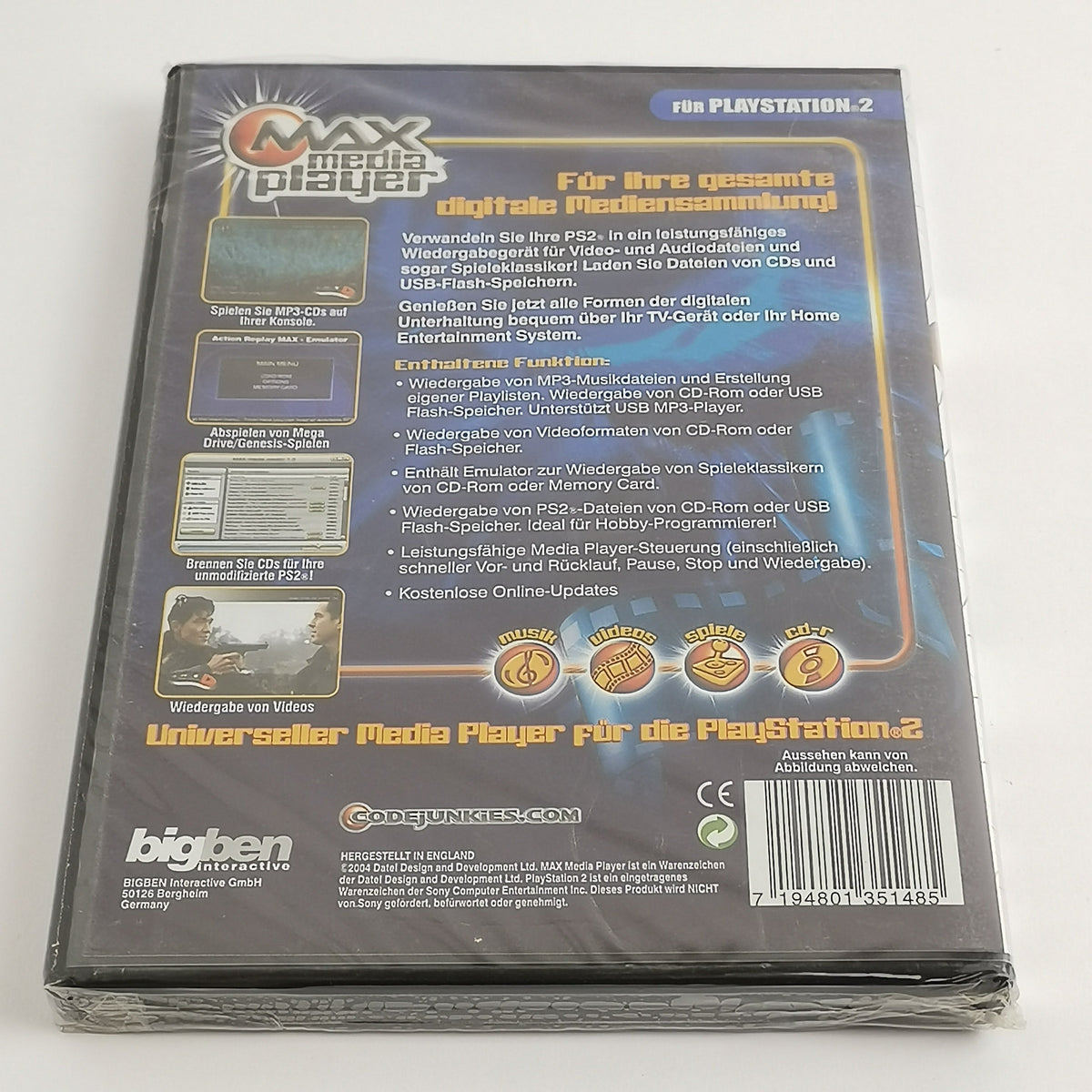 Playstation 2 Zubehör – Max Media Player Bigben (Neu OVP)