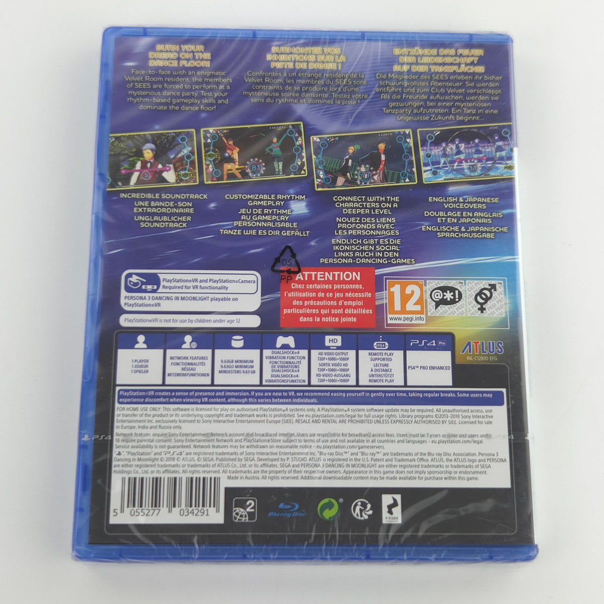 PlayStation 4 Spiel Persona 3 Dancing OVP
