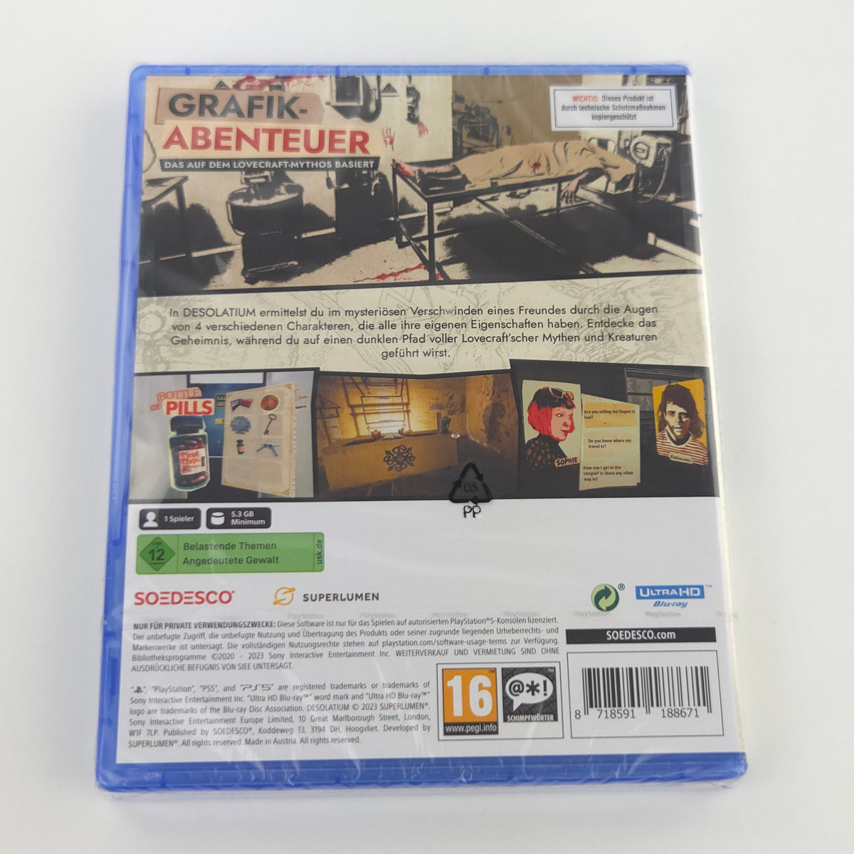 PlayStation 5 Spiel Desolatium Neu OVP