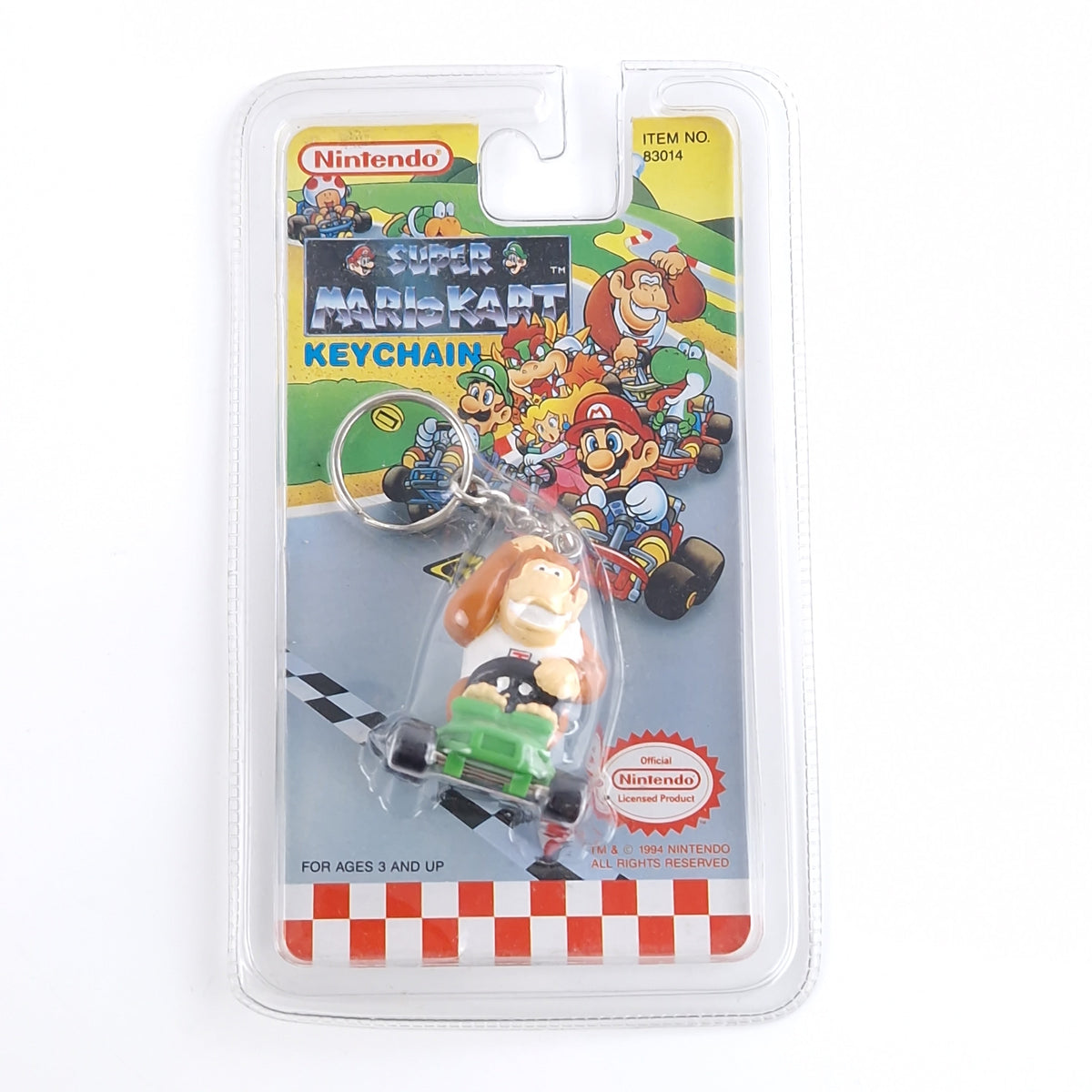 Super Mario Kart Keychain Donkey Kong Jr. Neu 1994