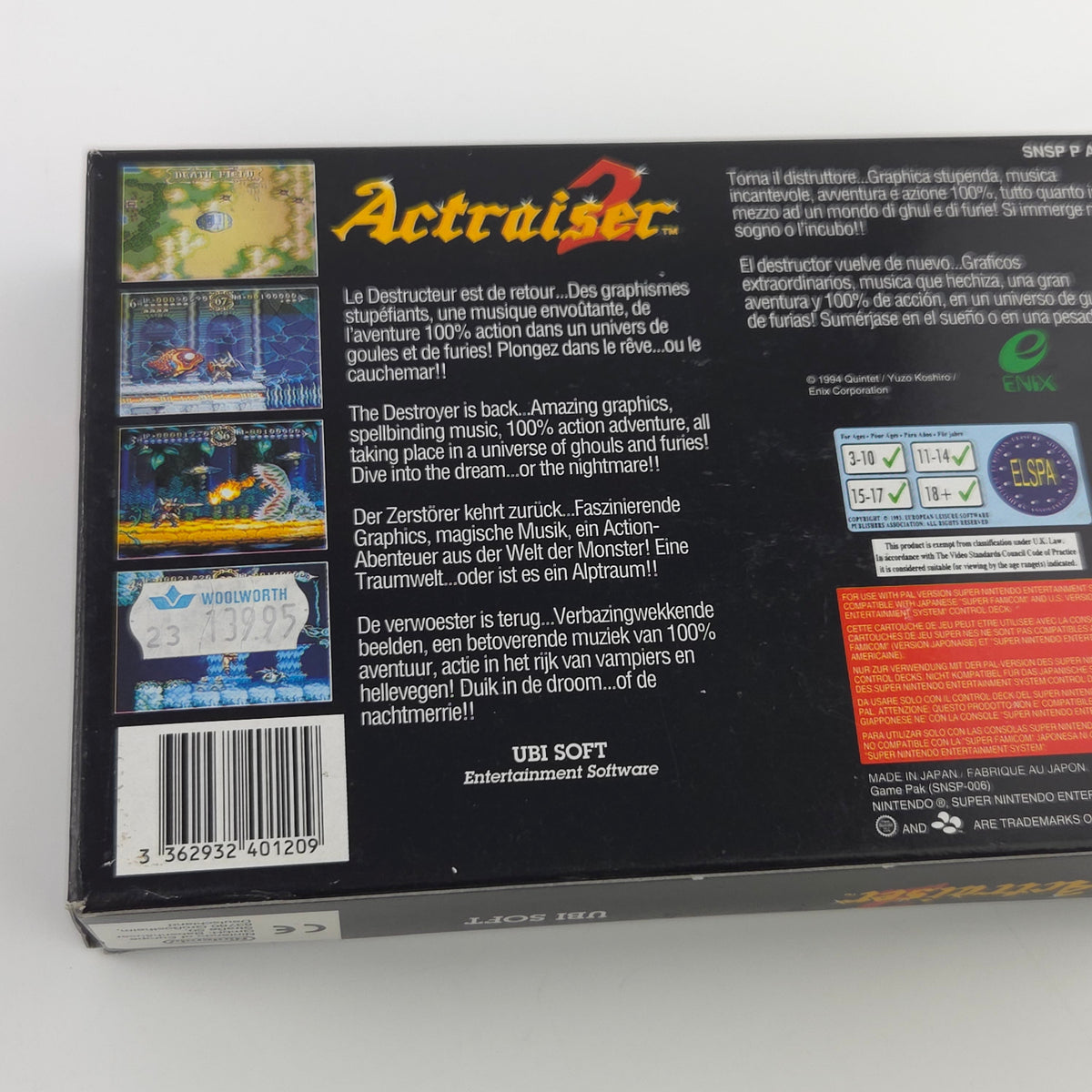 Super Nintendo Spiel – Actraiser 2 SNES OVP PAL EUR