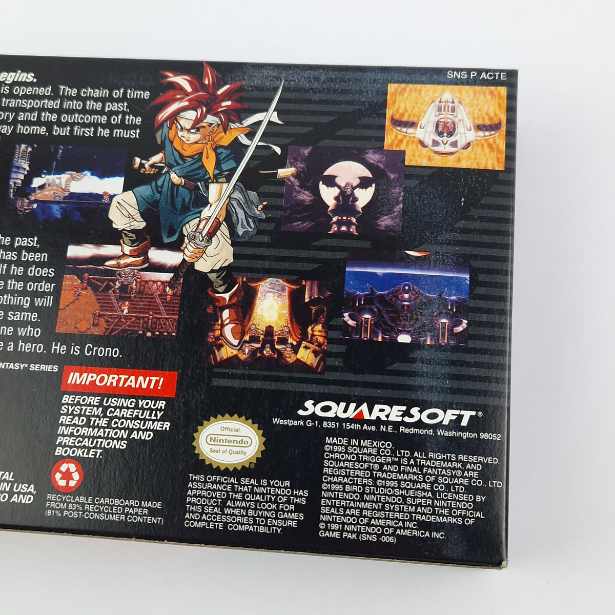 Super Nintendo Spiel – Chrono Trigger OVP Soundtrack SNES