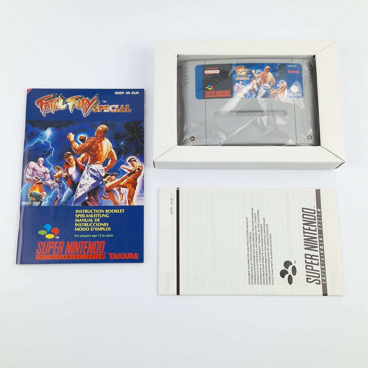 Super Nintendo Spiel – Fatal Fury Special OVP PAL CIB