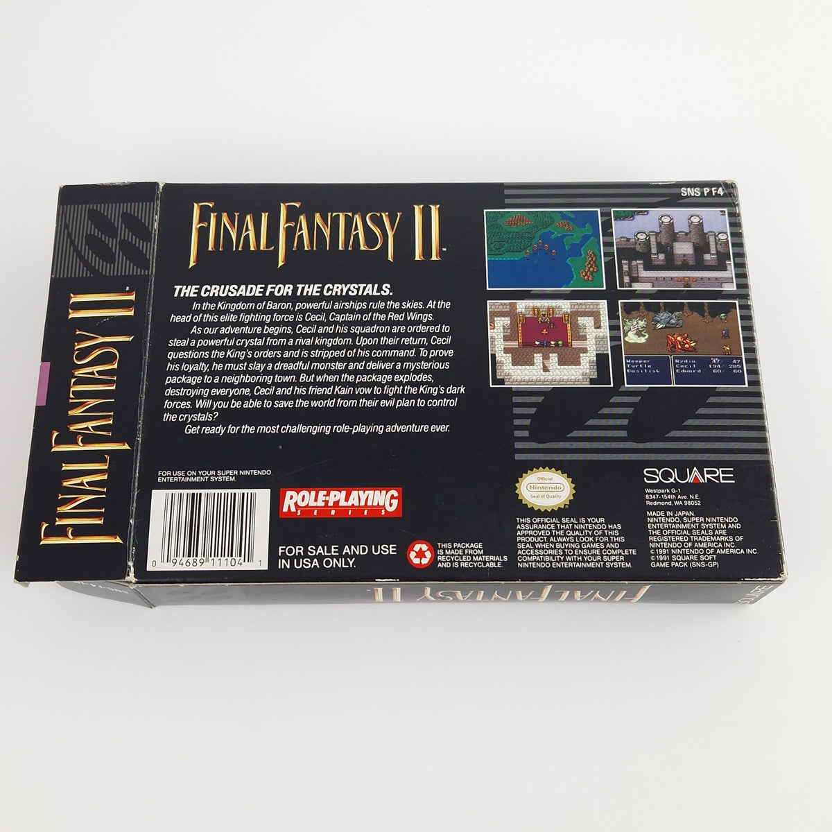 Super Nintendo Spiel – Final Fantasy II OVP NTSC USA
