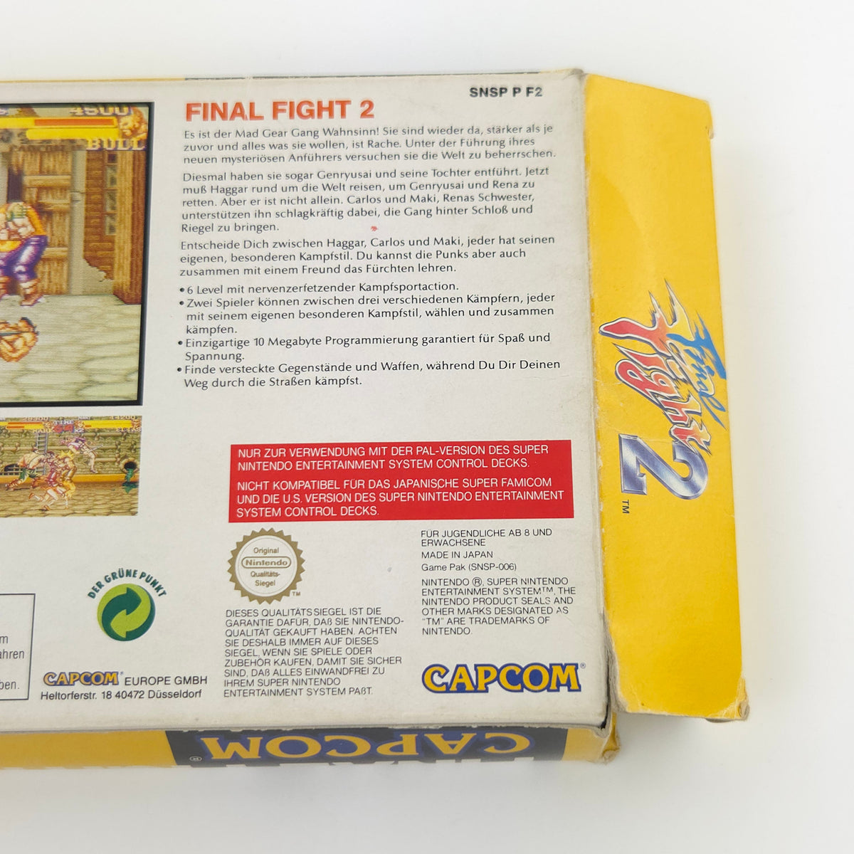 Super Nintendo Spiel – Final Fight 2 (SNES OVP PAL)