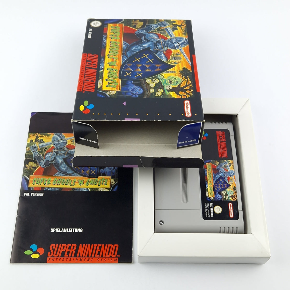 Super Nintendo Spiel – Super Ghouls n Ghosts OVP CIB SNES