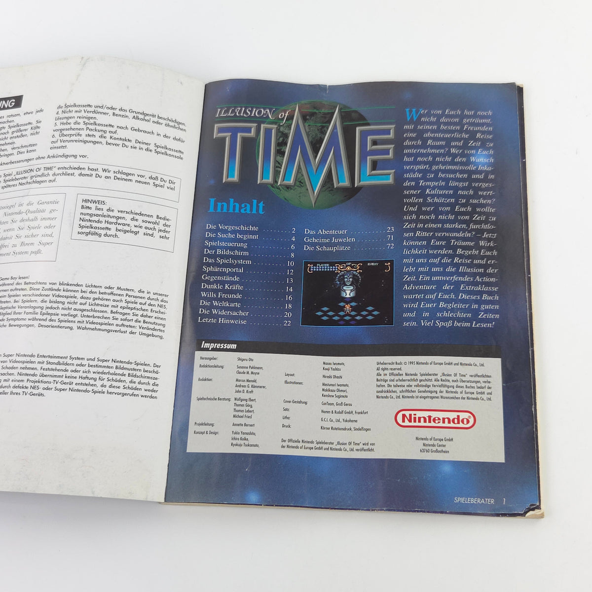 Super Nintendo Spiel – Illusion of Time (SNES OVP)