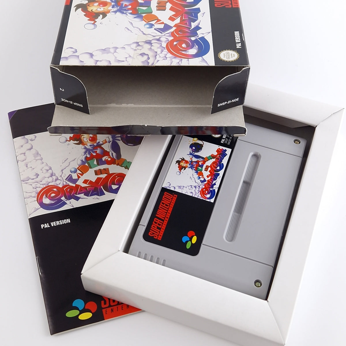 Super Nintendo Spiel – Kid Klown in Crazy Chase OVP PAL