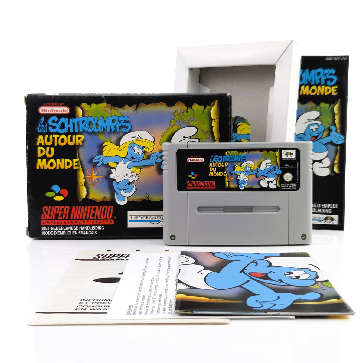 Super Nintendo Spiel – Les Schtroumpfs (SNES OVP)