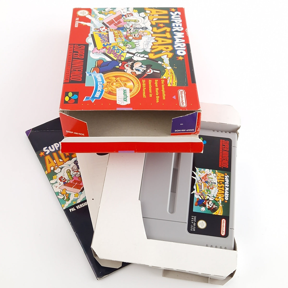 Super Nintendo Spiel – Super Mario Allstars Modul OVP PAL