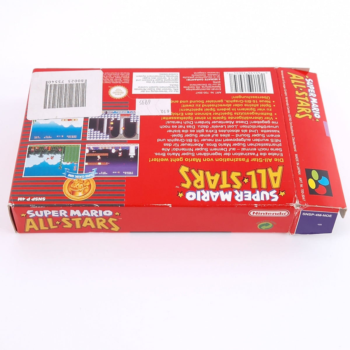 Super Nintendo Spiel – Super Mario Allstars Modul OVP PAL