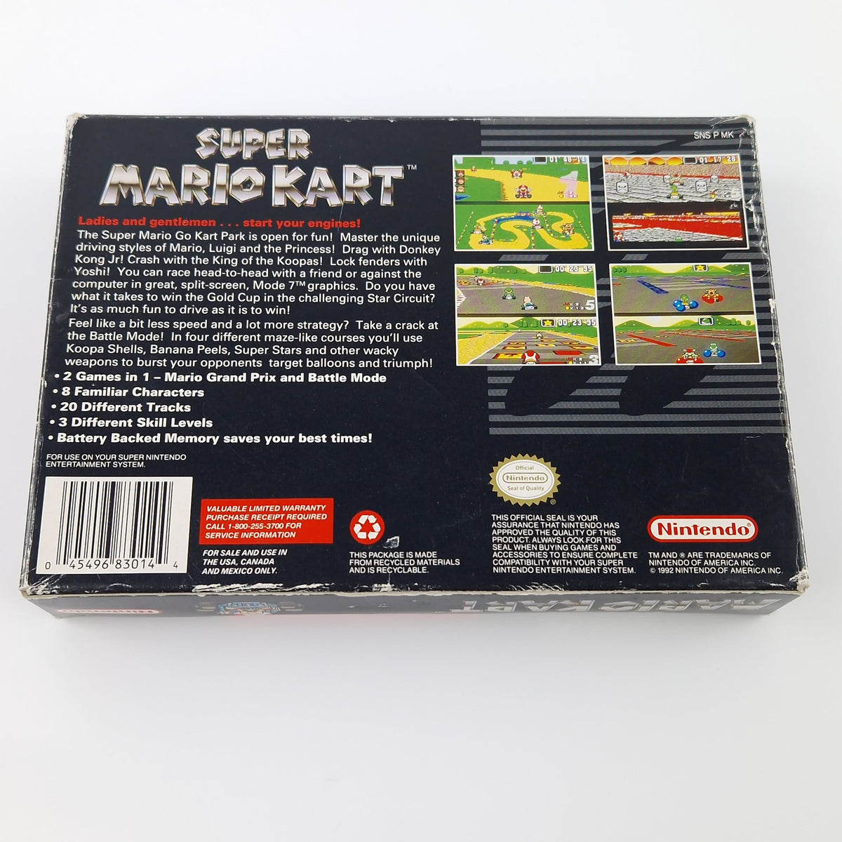 Super Nintendo Spiel – Super Mario Kart OVP NTSC USA
