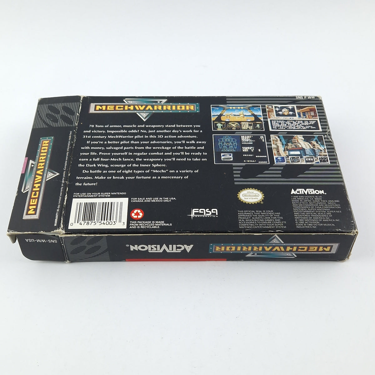 Super Nintendo Spiel: Mechwarrior - OVP Anleitung Modul / SNES Game CIB USA