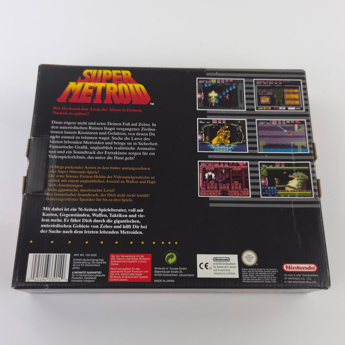 Super Nintendo Spiel – Super Metroid (SNES OVP PAL)