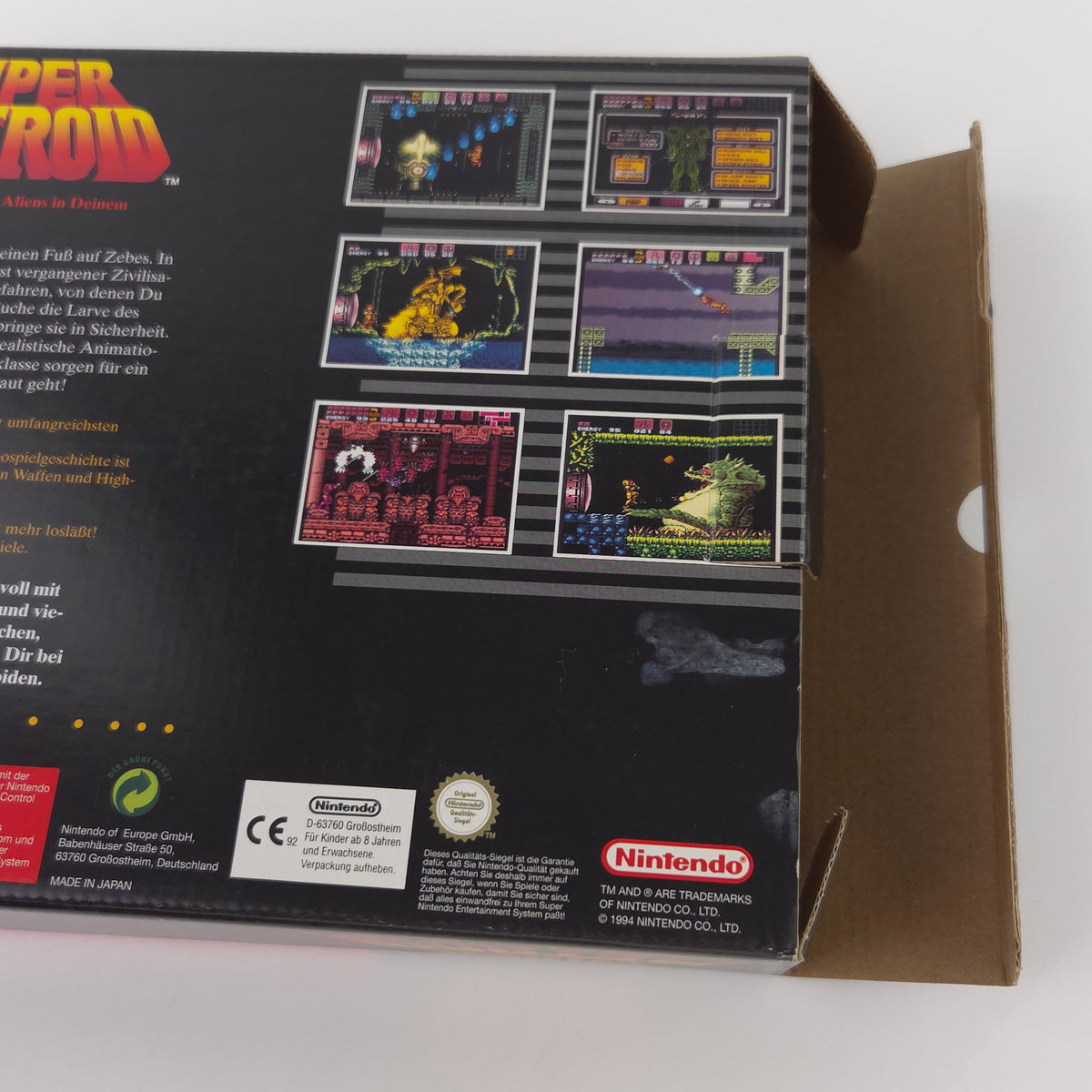 Super Nintendo Spiel – Super Metroid Big Box OVP PAL