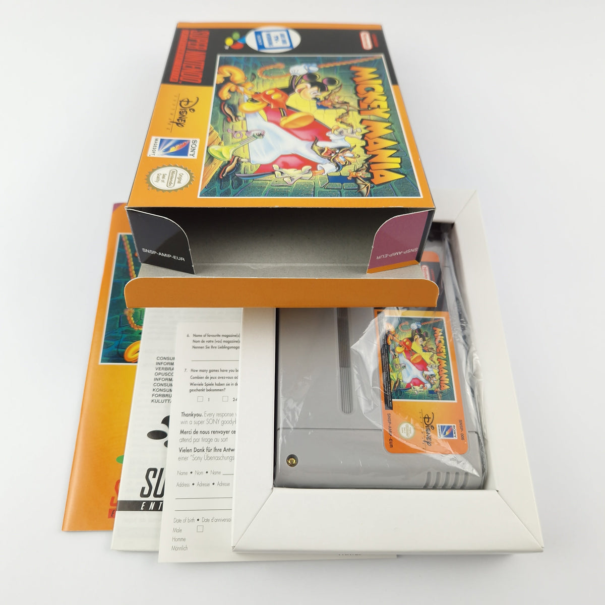 Super Nintendo Spiel – Mickey Mania OVP PAL CIB SNES Disney