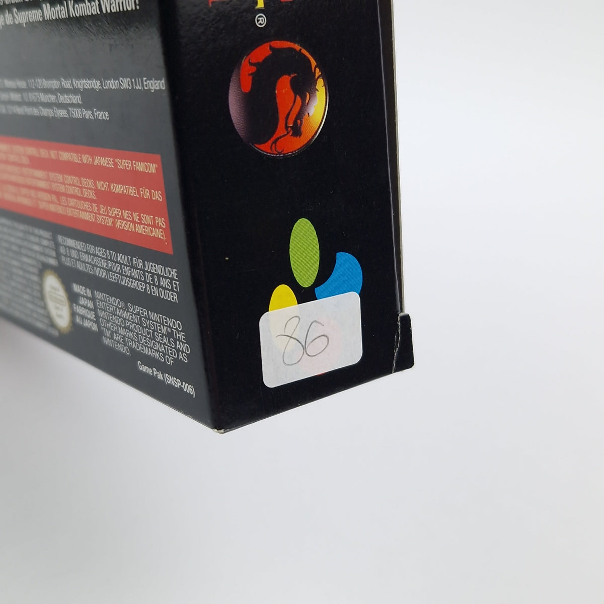 Super Nintendo Spiel – Mortal Kombat OVP CIB PAL EUR