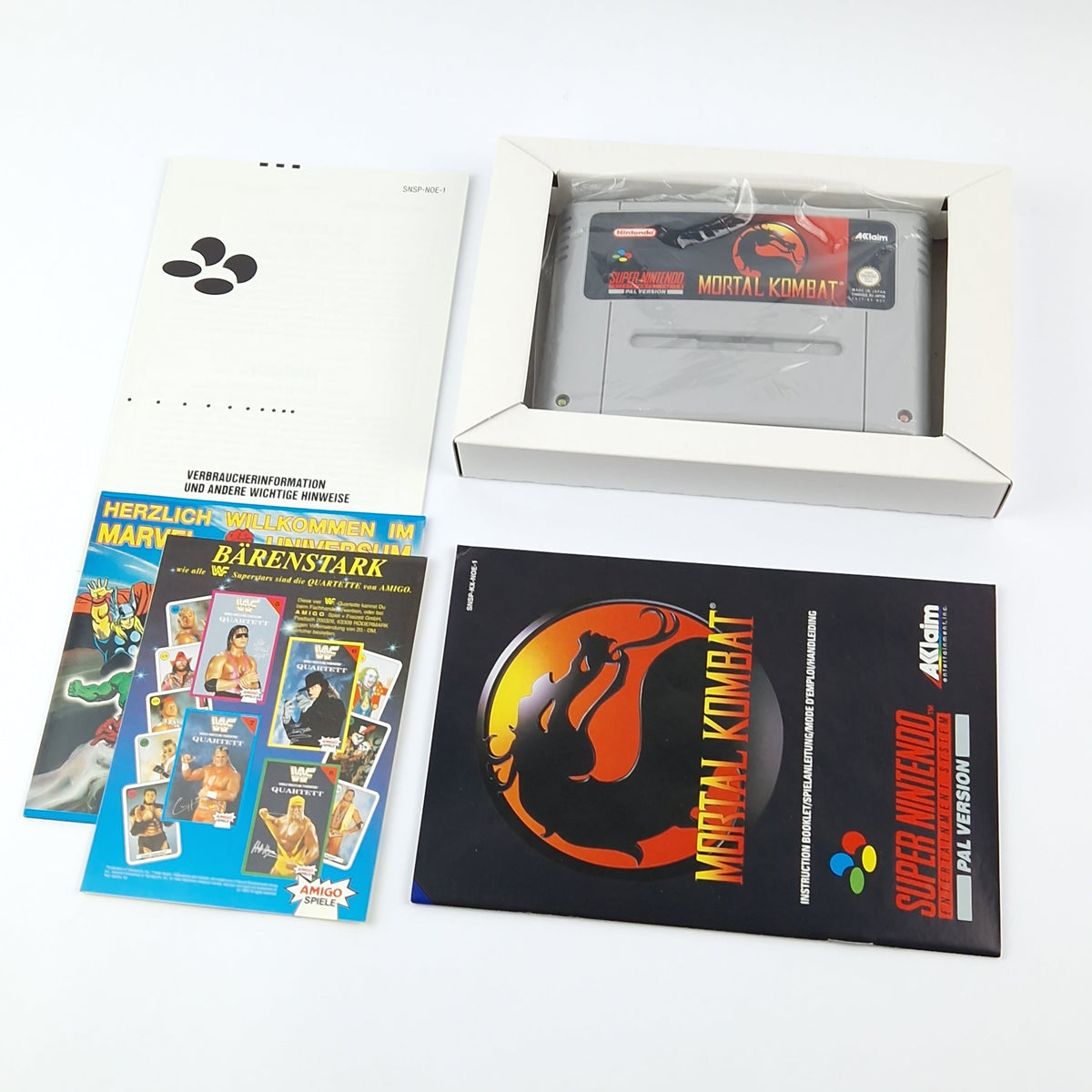 Super Nintendo Spiel – Mortal Kombat OVP CIB PAL EUR