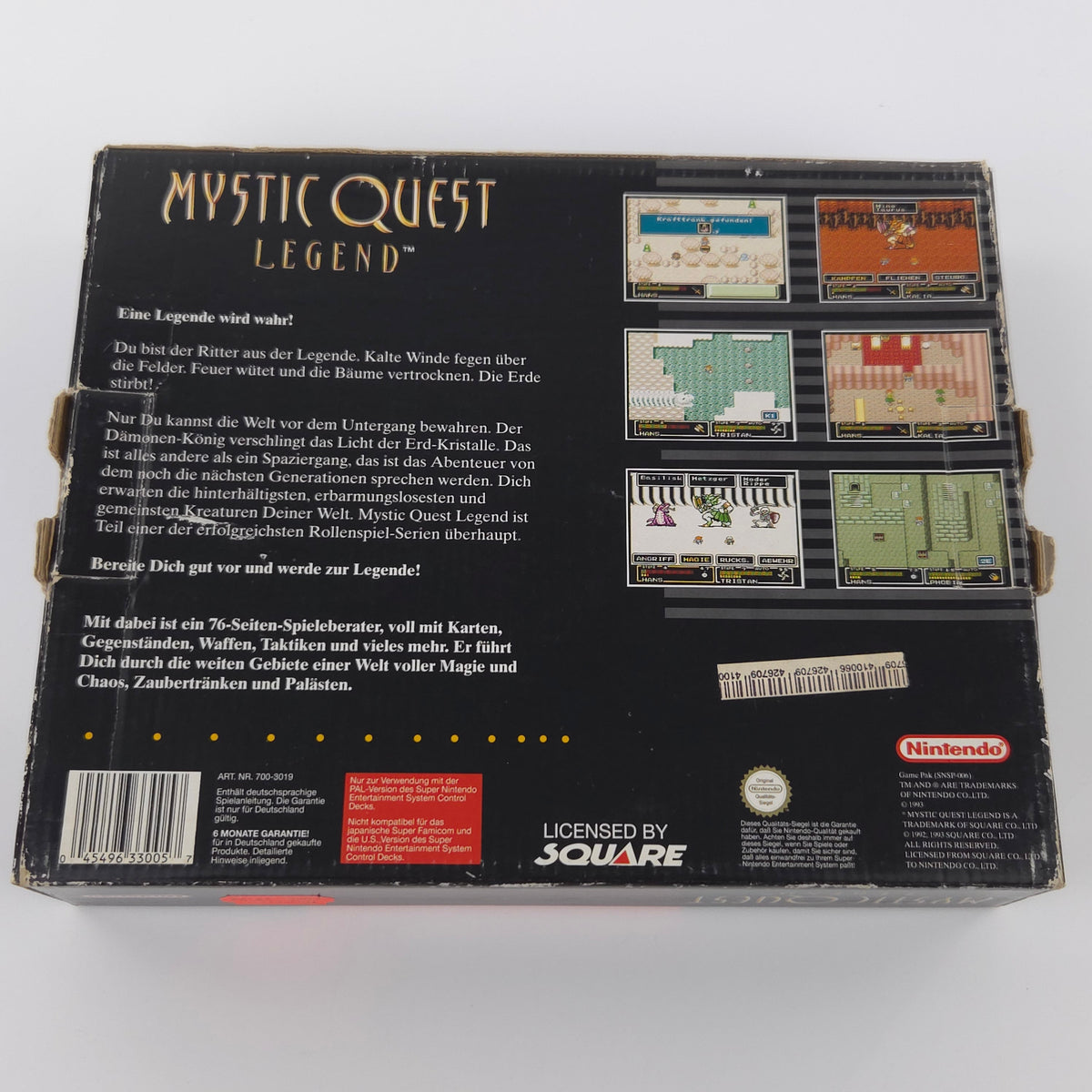 Super Nintendo Spiel – Mystic Quest Legend OVP PAL
