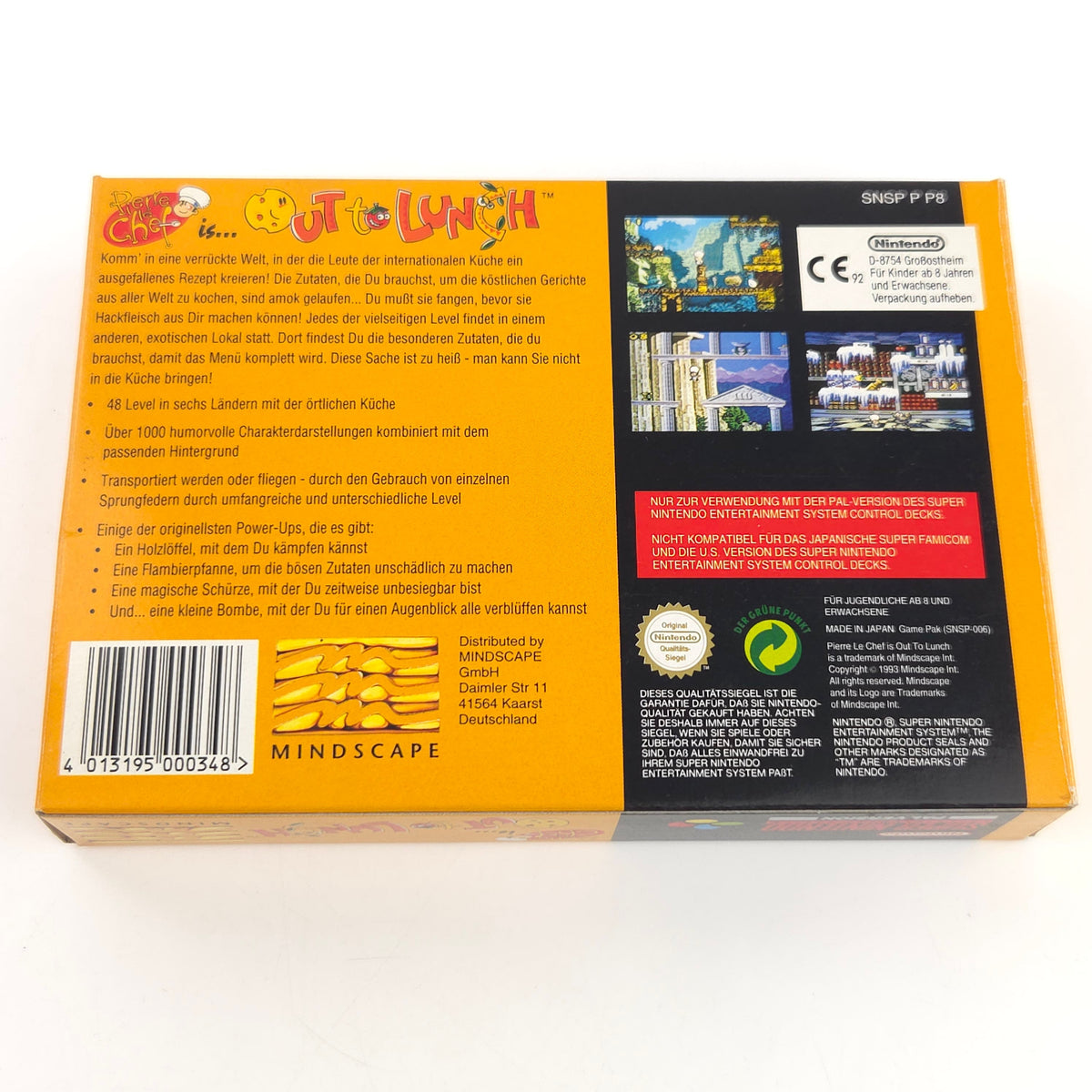 Super Nintendo Spiel Pierre le Chef OVP PAL